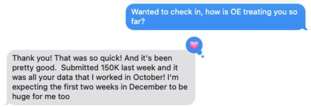 Original client message
