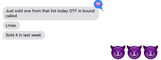 Original client message